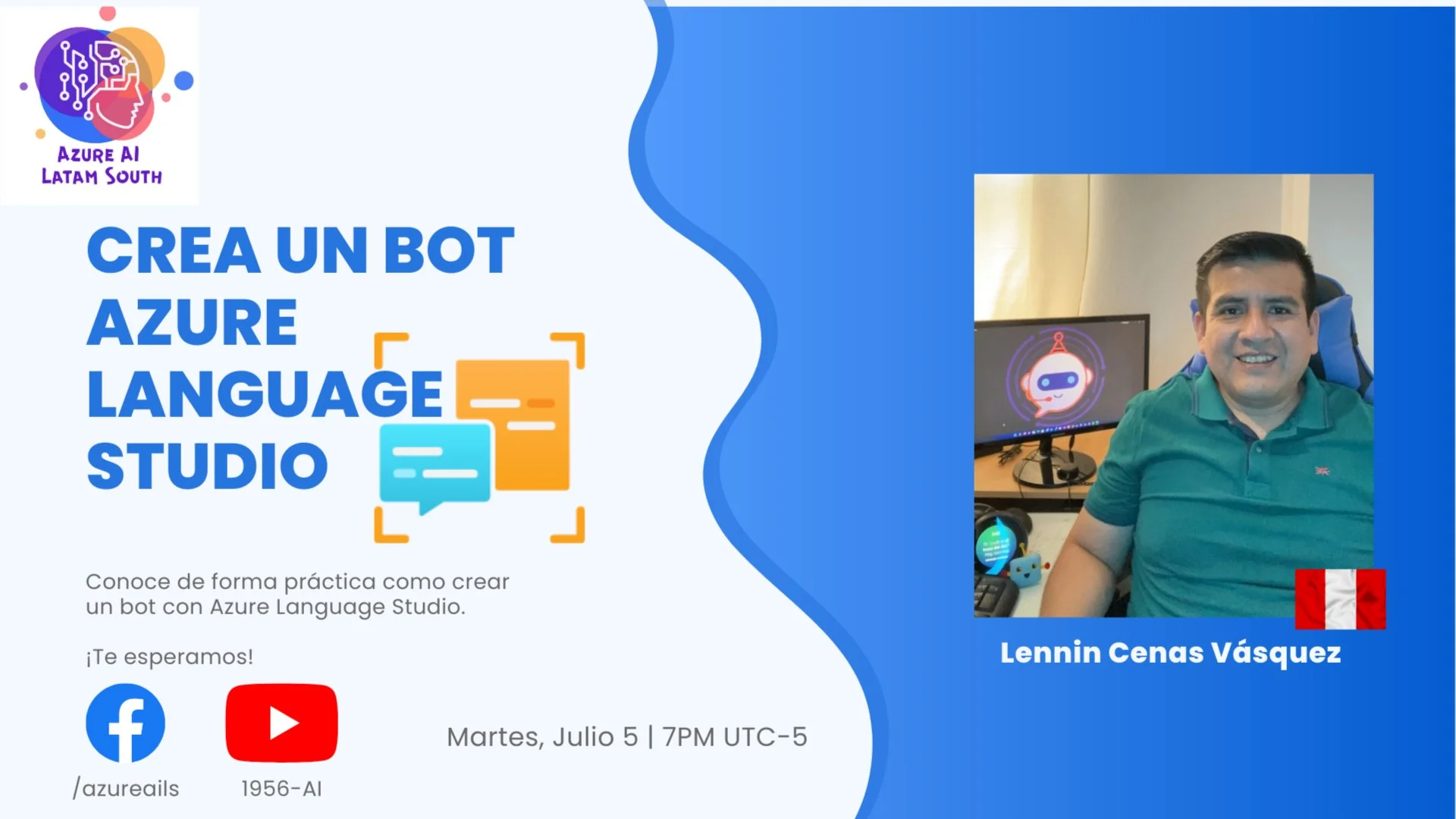 Portada de Crea un bot Azure Language Studio