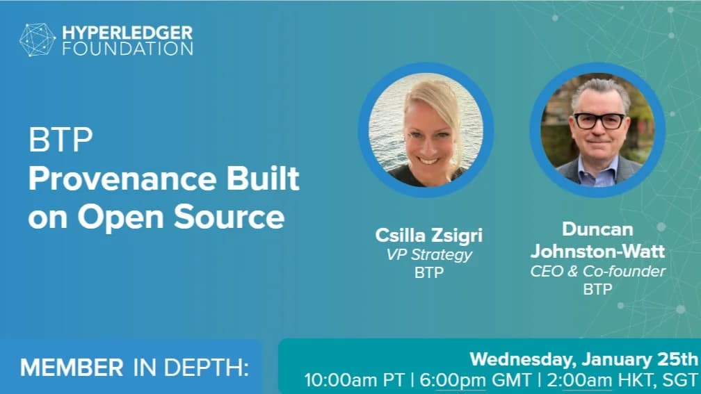 Portada de Hyperledger In-depth with BTP: Provenance Built on Open Source