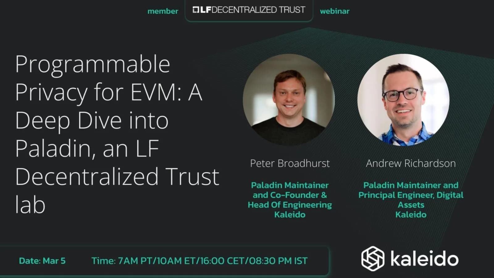 Portada de Webinar with Kaleido: Unlocking Enterprise Digital Assets with Paladin, LFDT Lab