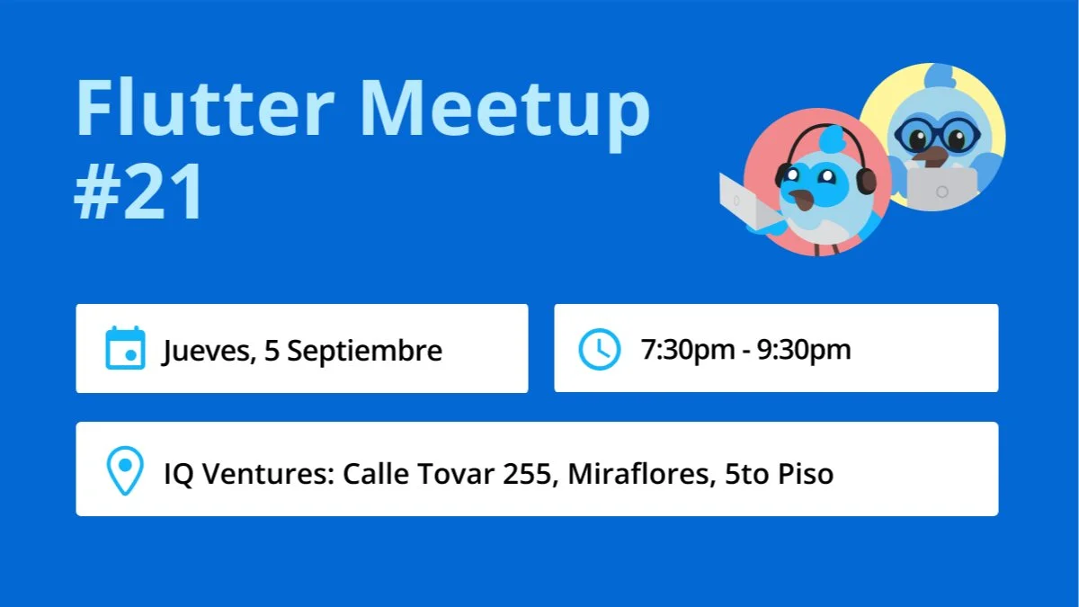 Portada de Flutter Lima Meetup #21