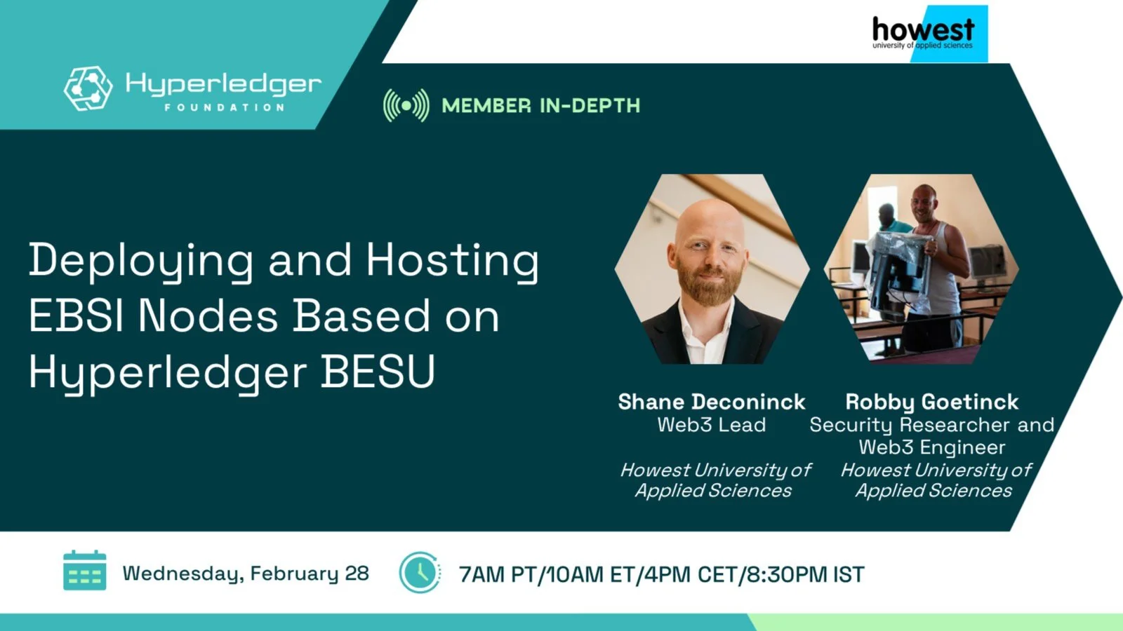 Portada de Webinar with Howest: Deploying and Hosting EBSI Nodes using Hyperledger Besu