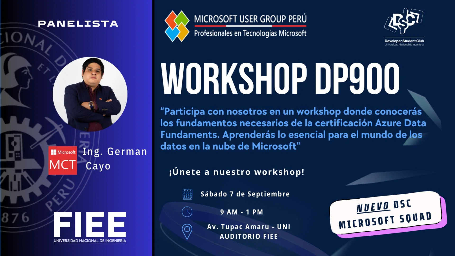 Portada de Free workshop: Microsoft Certified Azure Data Fundamentals