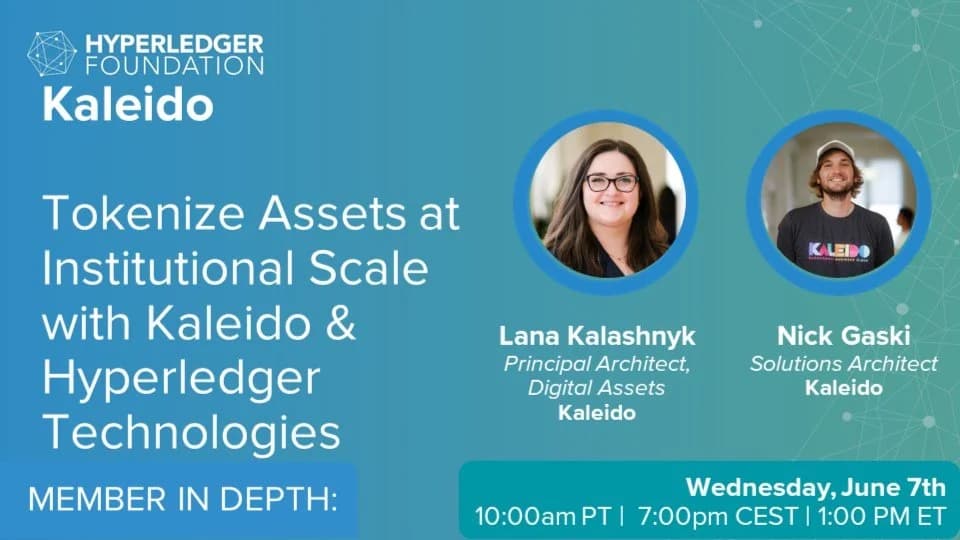 Portada de Hyperledger In-depth with Kaleido: Tokenize Assets at Institutional Scale