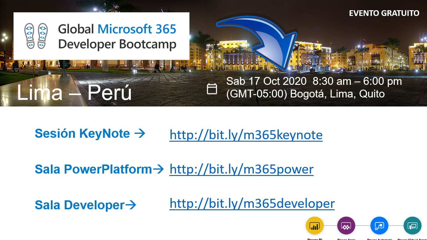 Portada de Global Microsoft 365 Developer Bootcamp - Lima, Perú