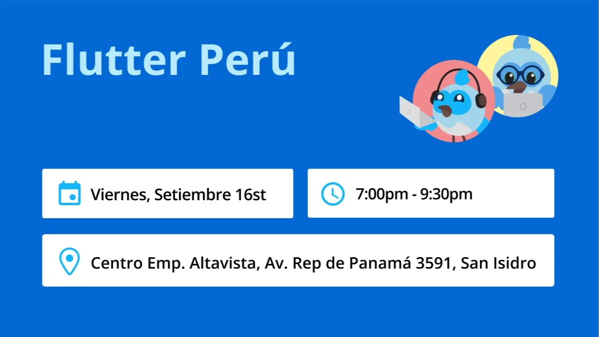 Portada de Flutter Lima - Meetup #16