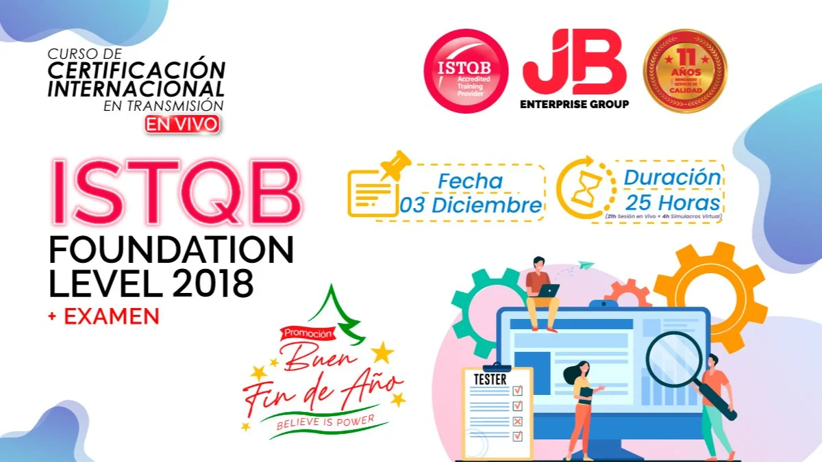 Portada de Buen fin de Año:ISTQB FOUNDATION LEVEL 2018 Preparación+Examen Internacional"