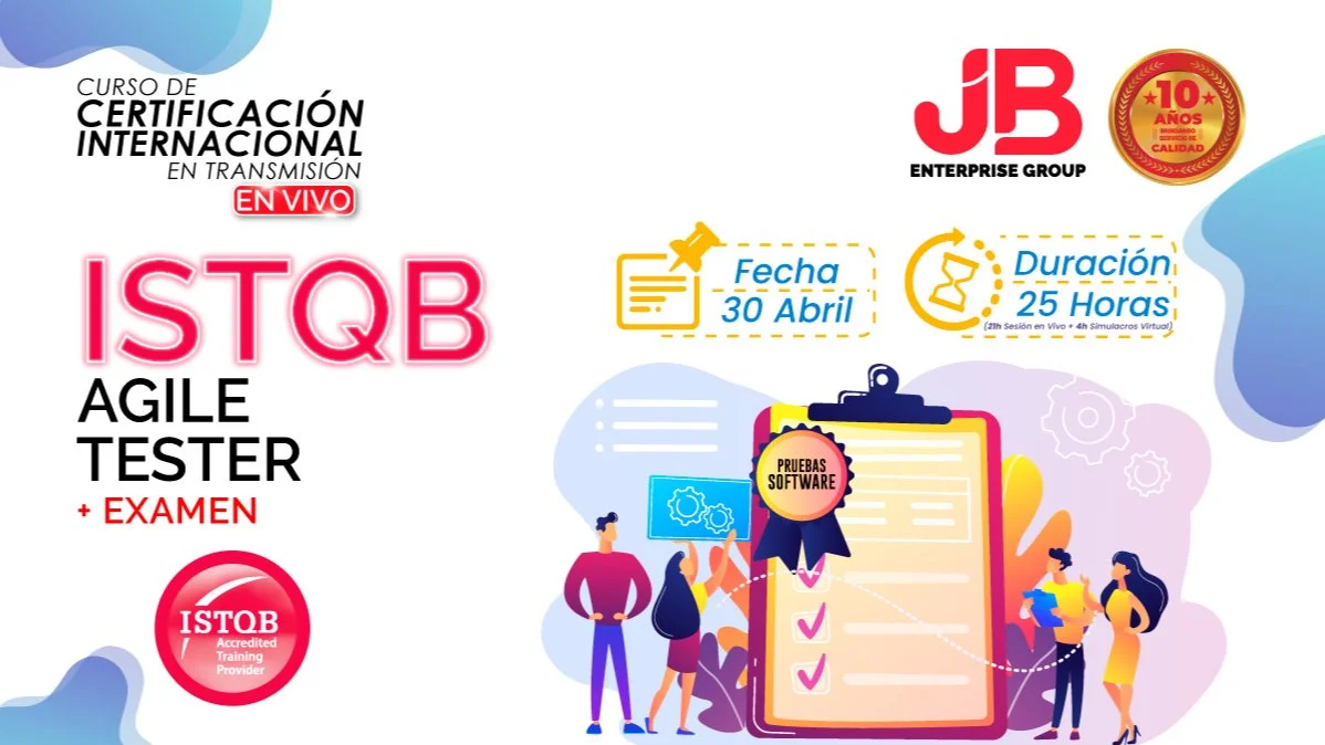 Portada de Curso de Certificación Internacional: “ISTQB AGILE TESTER"