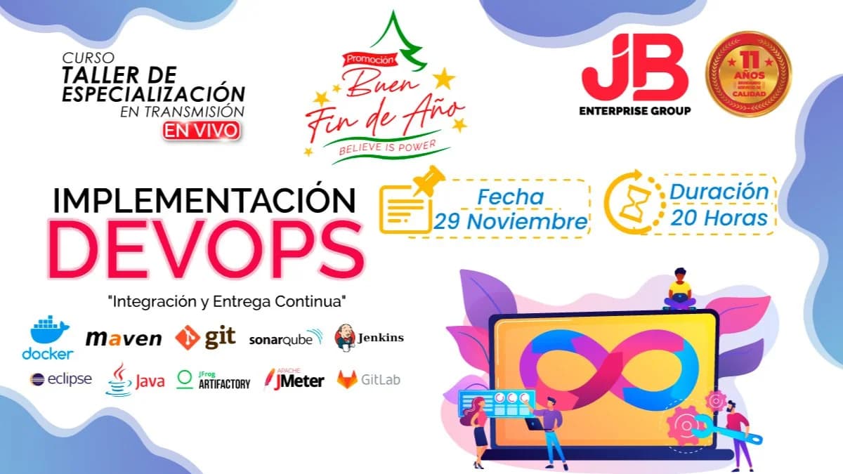 Portada de Buen Fin de Año:Implementación DevOps "Integración y Entrega Continua"