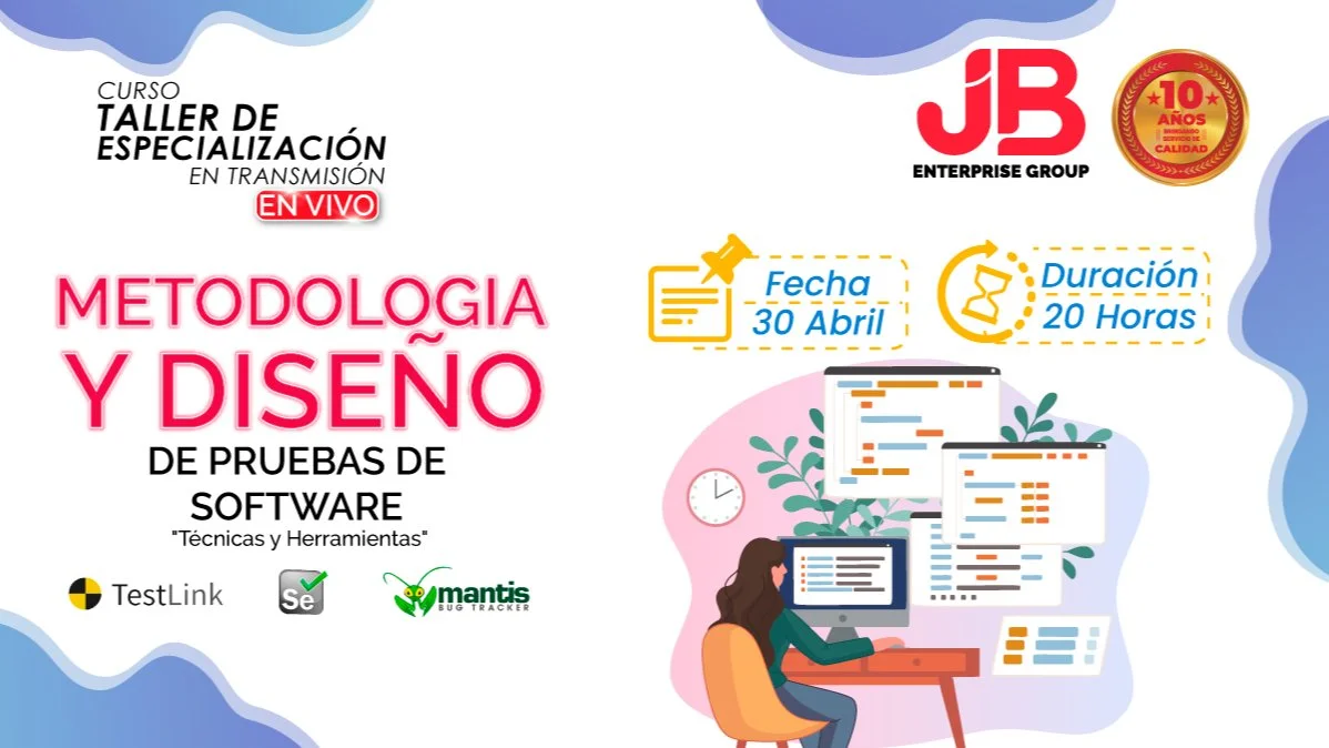 Portada de Curso taller: “Metodología y Diseño de Pruebas de Software"Técnicas y Herramien"