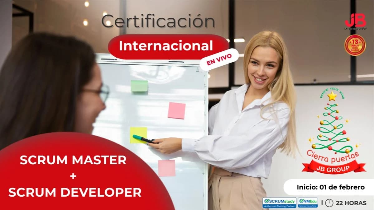 Portada de CIERRA PUERTAS JB GROUP "RENEW YOUR MIND": SCRUM MASTER + SCRUM DEVELOPER