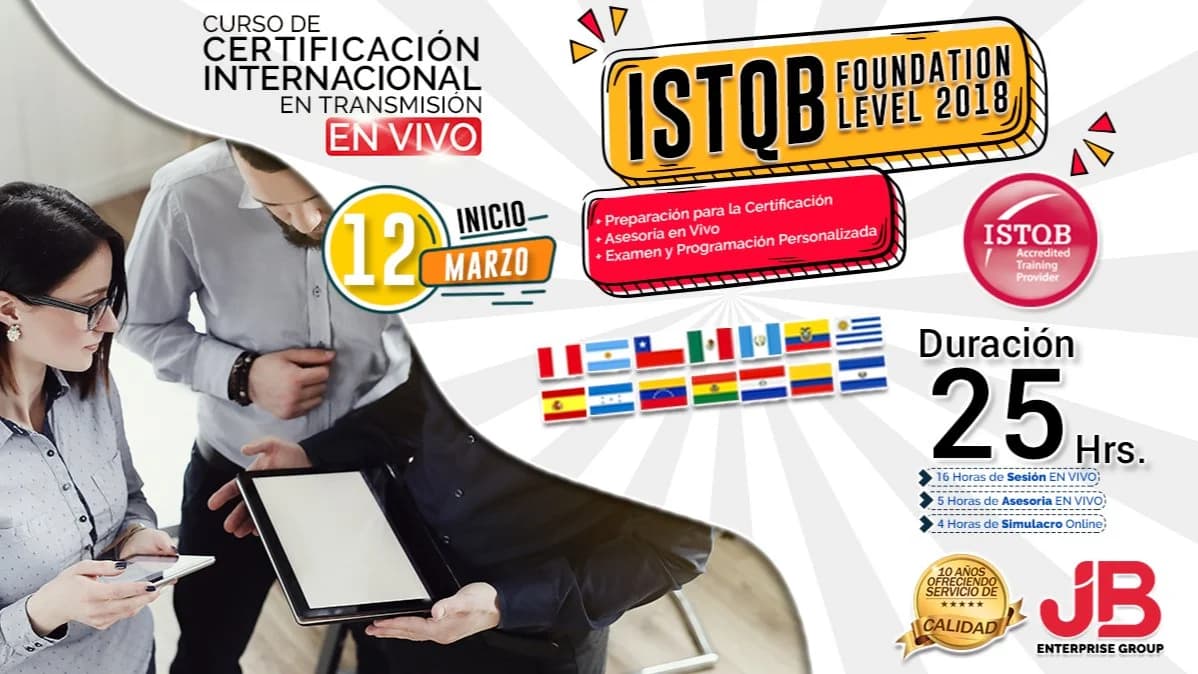 Portada de Certificacion: ISTQB FOUNDATION LEVEL 2018 "Preparación+Examen Internacional"