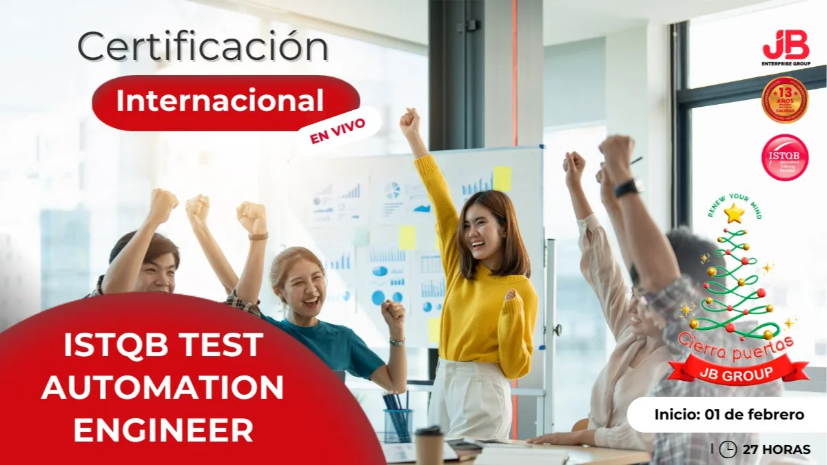 Portada de CIERRA PUERTAS JB GROUP "RENEW YOUR MIND": ISTQB TEST AUTOMATION ENGINEER