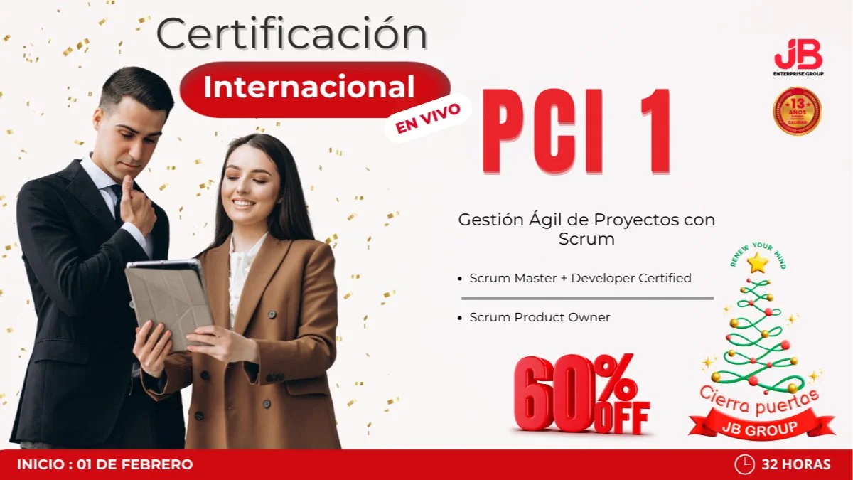 Portada de CIERRA PUERTAS JB GROUP "RENEW YOUR MIND": PCI 1 - Gestión Ágil de Proyectos