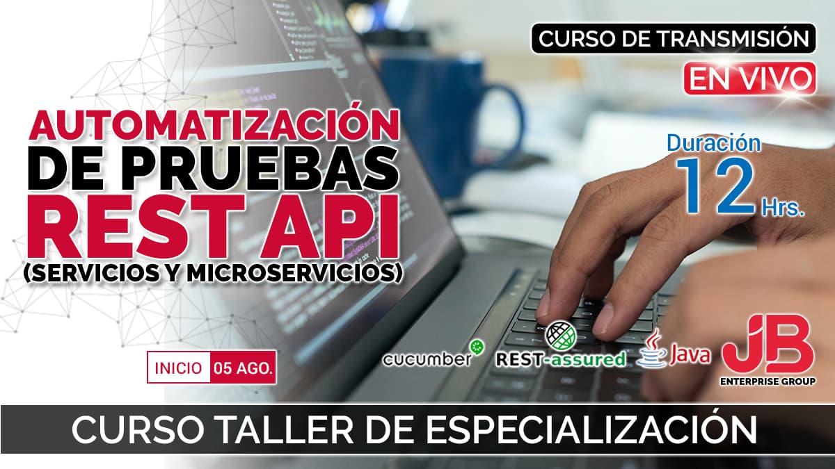 Portada de Curso de Transmisión en Vivo: Automatización de Pruebas Rest Api