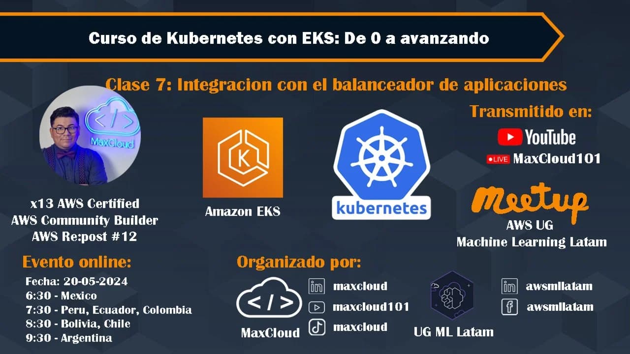 Portada de Curso de Kubernetes con EKS - 7 Integracion con el balanceador de aplicaciones