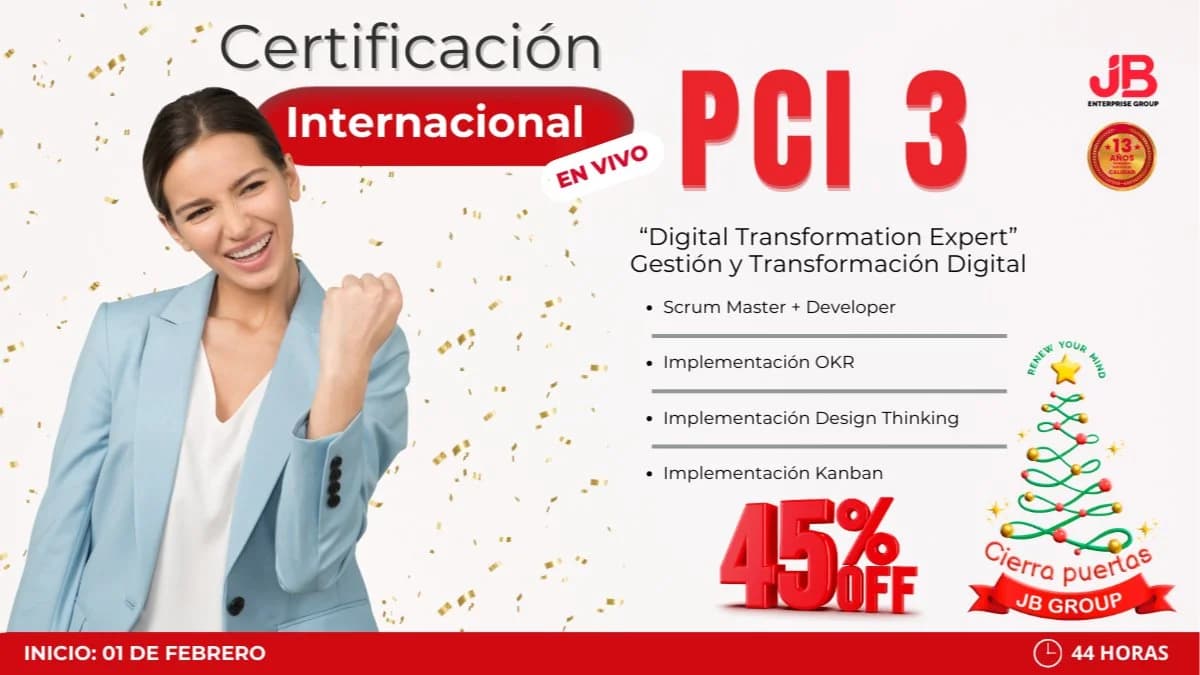 Portada de CIERRA PUERTAS JB GROUP: PCI 3 - Digital Transformation Expert