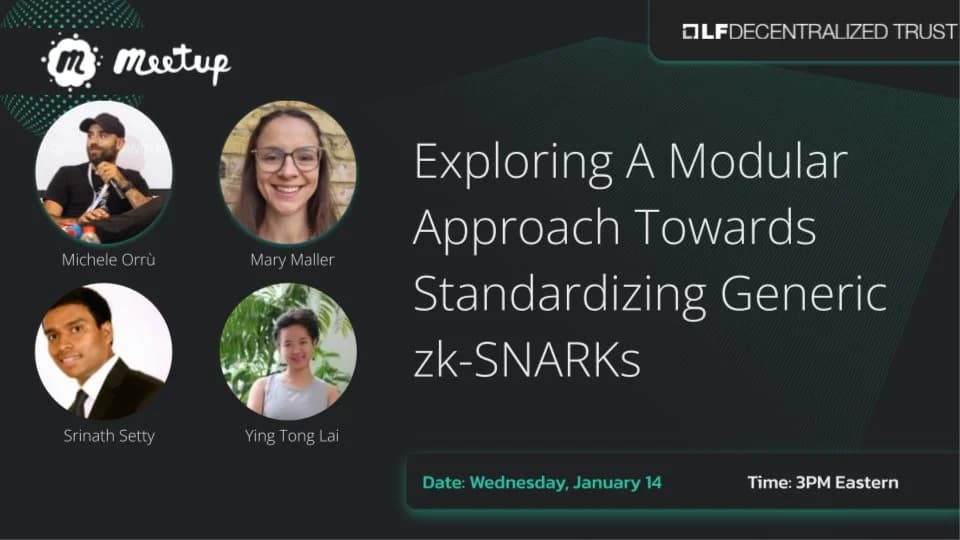 Portada de Exploring A Modular Approach Towards Standardizing Generic zk-SNARKs