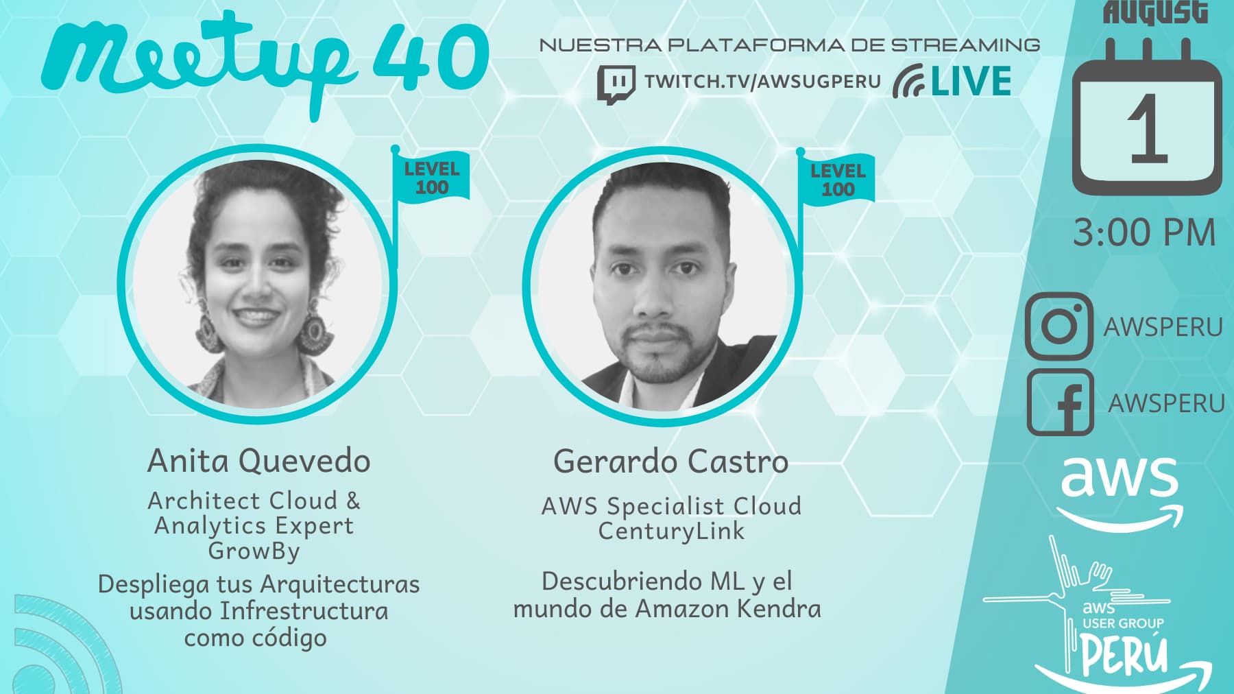 Portada de AWS Meetup #40 Infrastructure as Code and Amazon Kendra