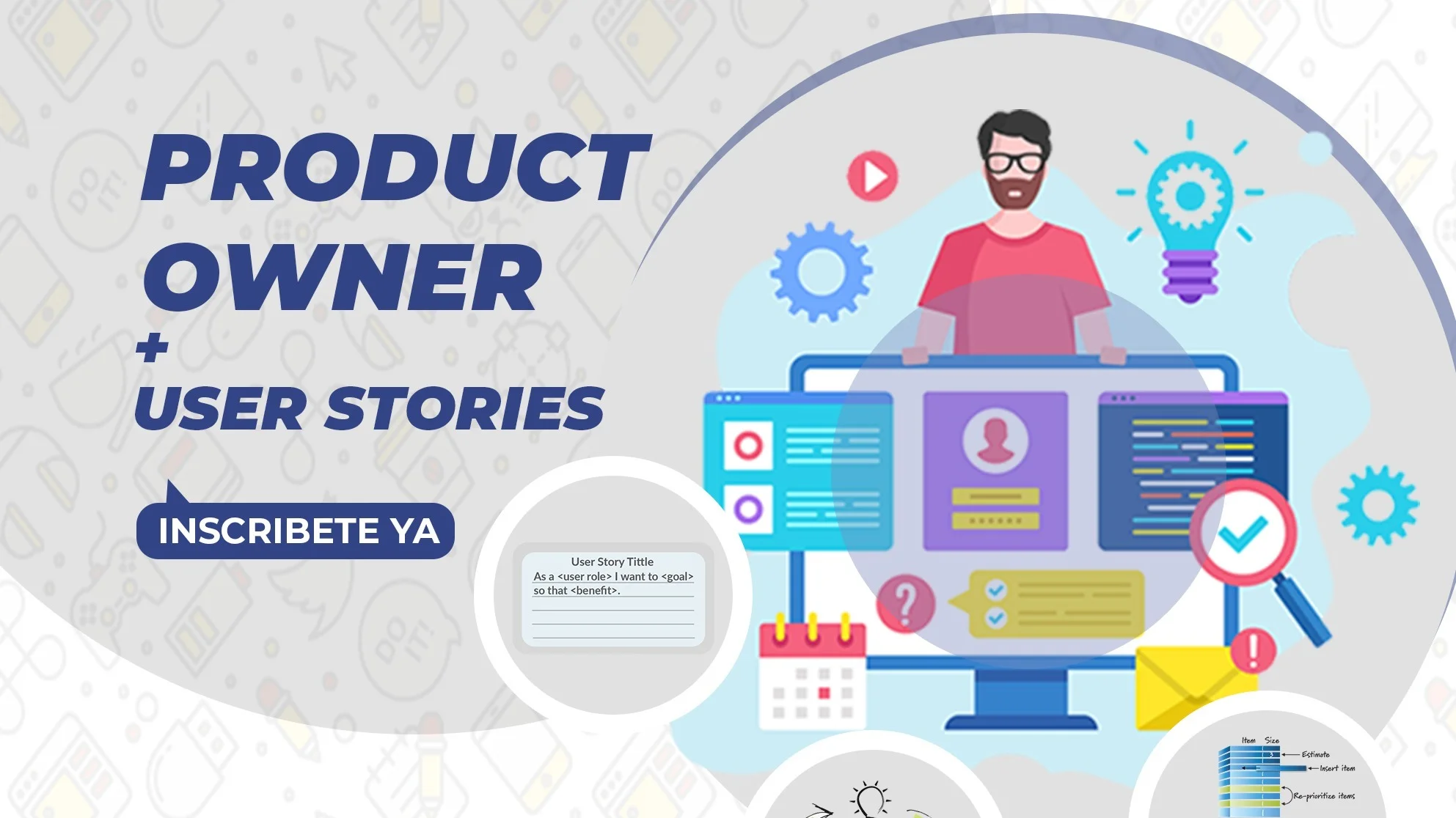 Portada de Certificación Product Owner + Certificación User Stories 17 y 18 de octubre