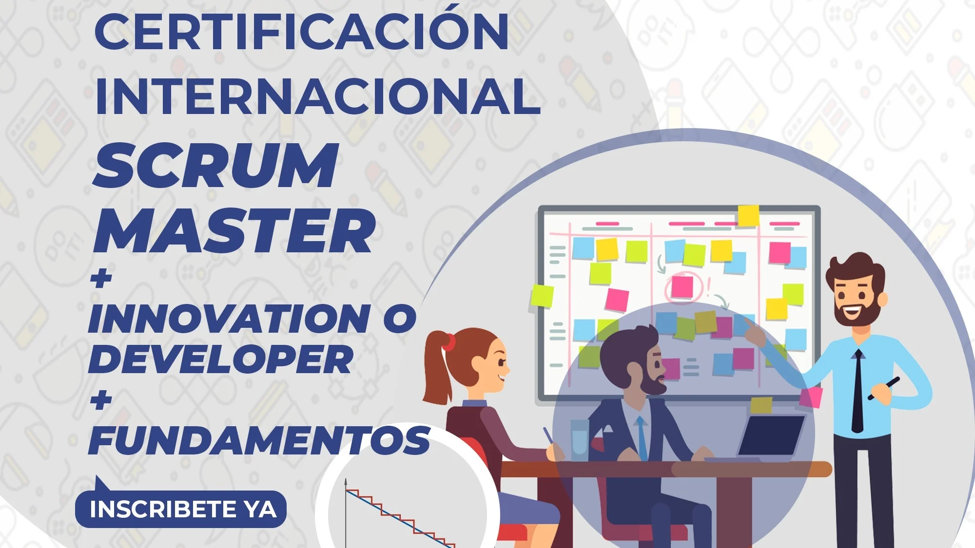 Portada de 3x1: Scrum Master + Innovation + Fundamentos