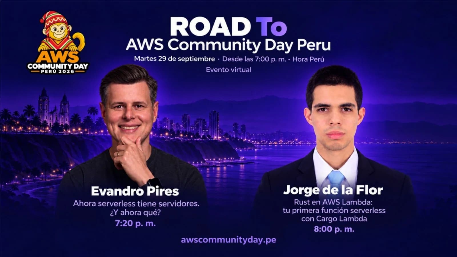 Portada de 1er día - Road to AWS Community Day Perú 2026