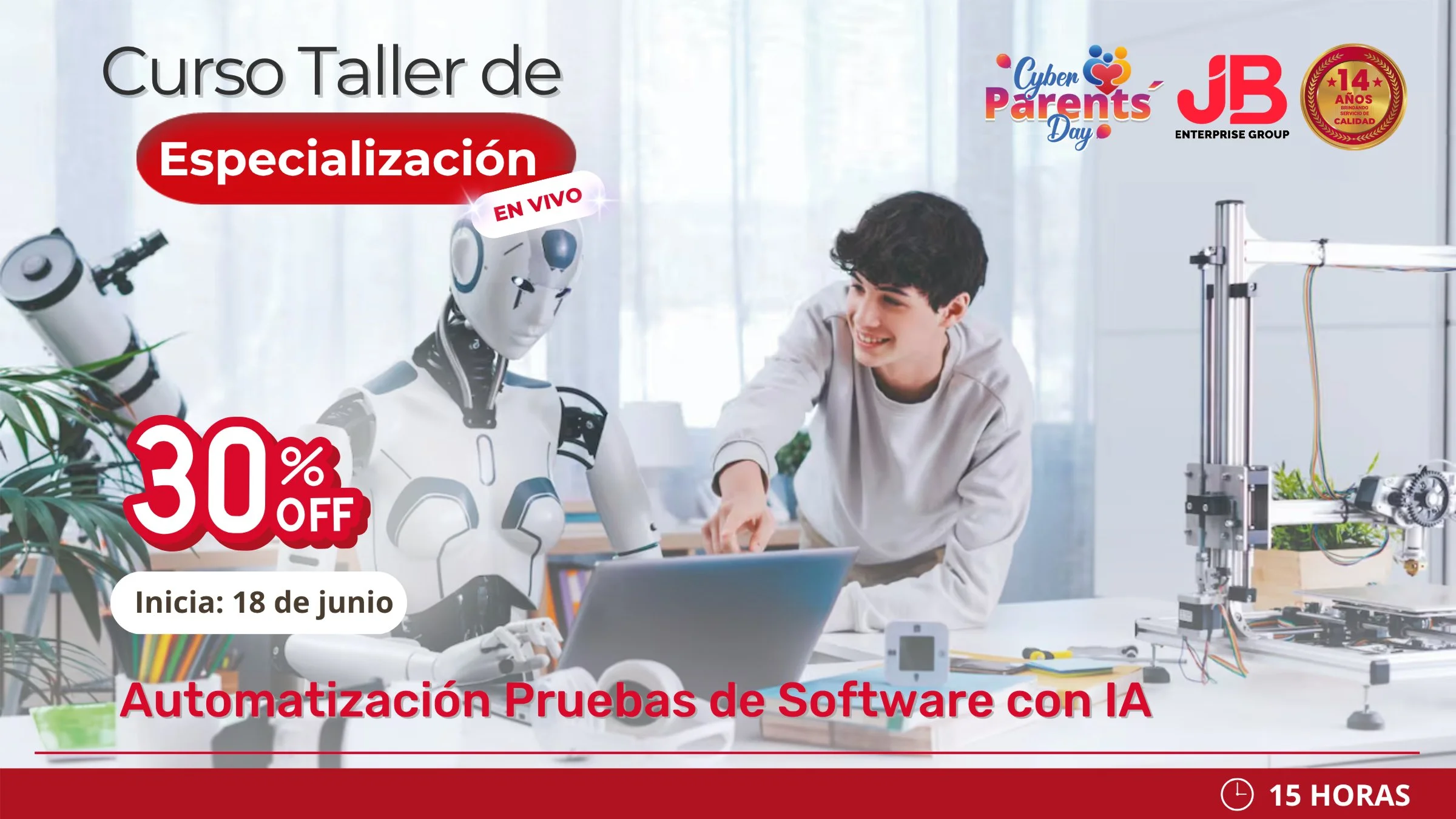 Portada de CYBER PARENTS DAY: AUTOMATIZACIÓN PRUEBAS DE SOFTWARE CON IA