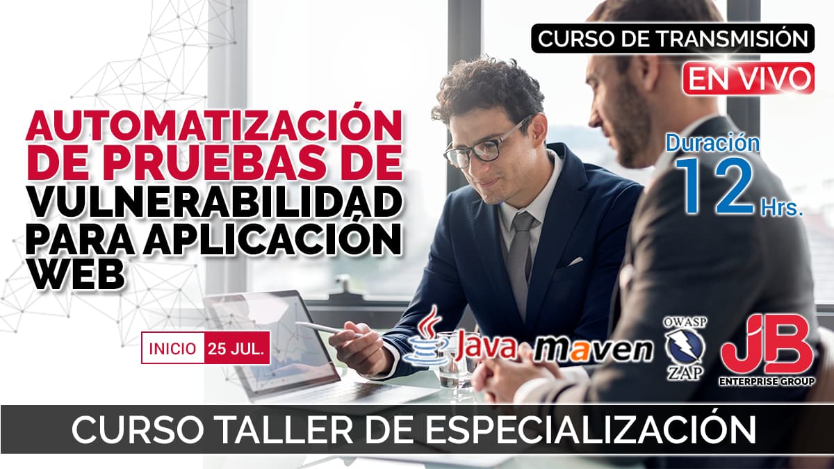 Portada de Curso Transmisión en Vivo: Automatizacion- Pruebas de Vulnerabilidades para WEB