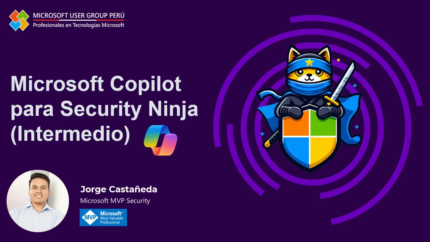 Portada de Microsoft Copilot para Security Ninja (Intermedio)