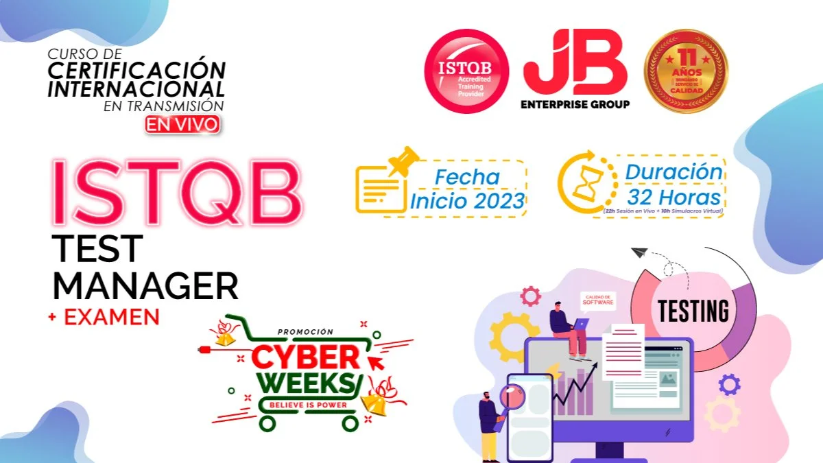 Portada de CYBER WEEKS: ISTQB Test Manager "Preparación y Examen Internacional"
