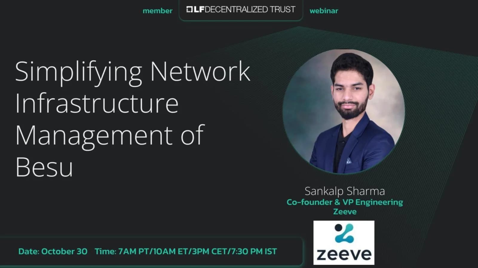 Portada de LFDT Webinar with Zeeve: Simplifying Network Infrastructure Management of Besu