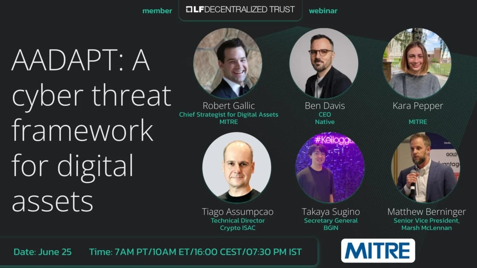 Portada de LFDT webinar with MITRE: AADAPT - A cyber threat framework for digital assets