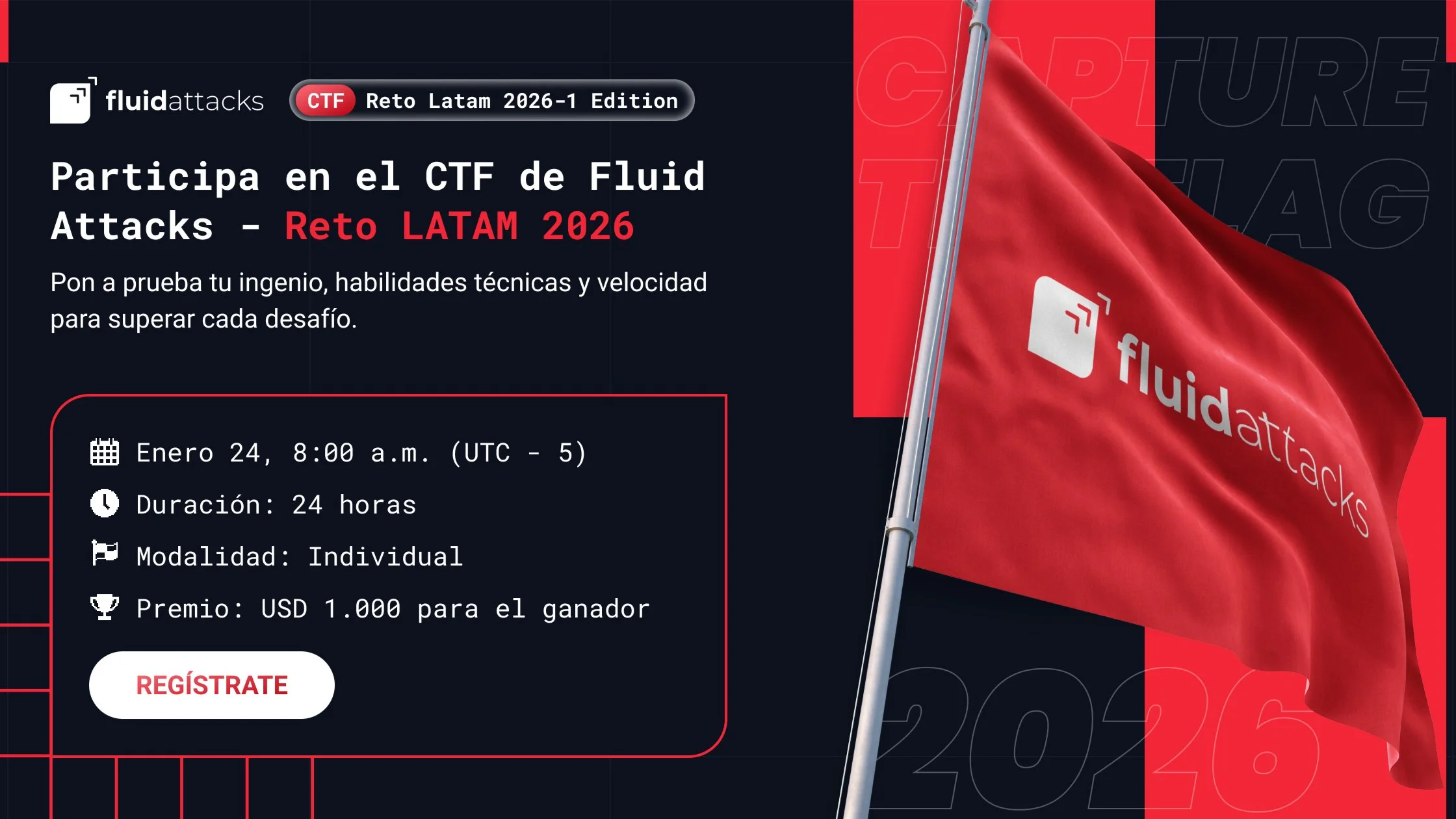 Portada de Fluid Attacks' CTF - Reto LATAM