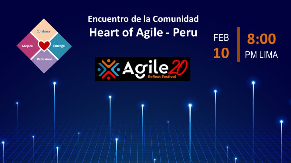 Portada de Encuentro de la comunidad Heart of Agile - Peru - Feb/21