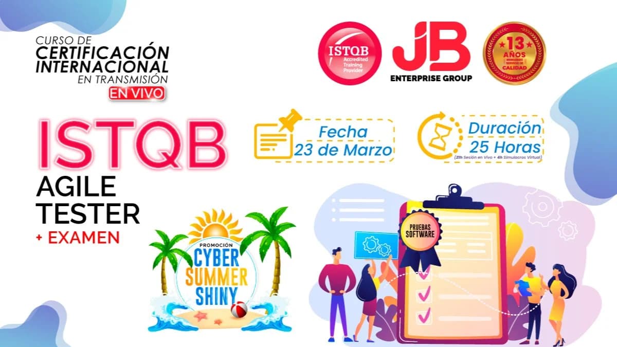 Portada de CYBER SUMMER SHINY: ISTQB AGILE TESTER + EXAMEN