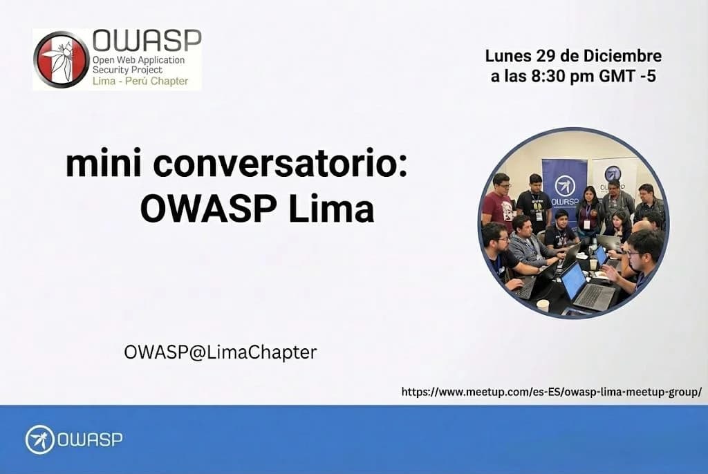 Portada de Mini conversatorio: OWASP Lima