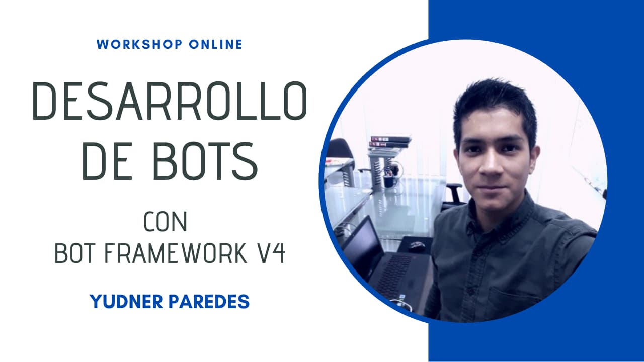 Portada de Desarrollo de bots con Bot Framework V4 y servicios de AI de Microsoft Azure