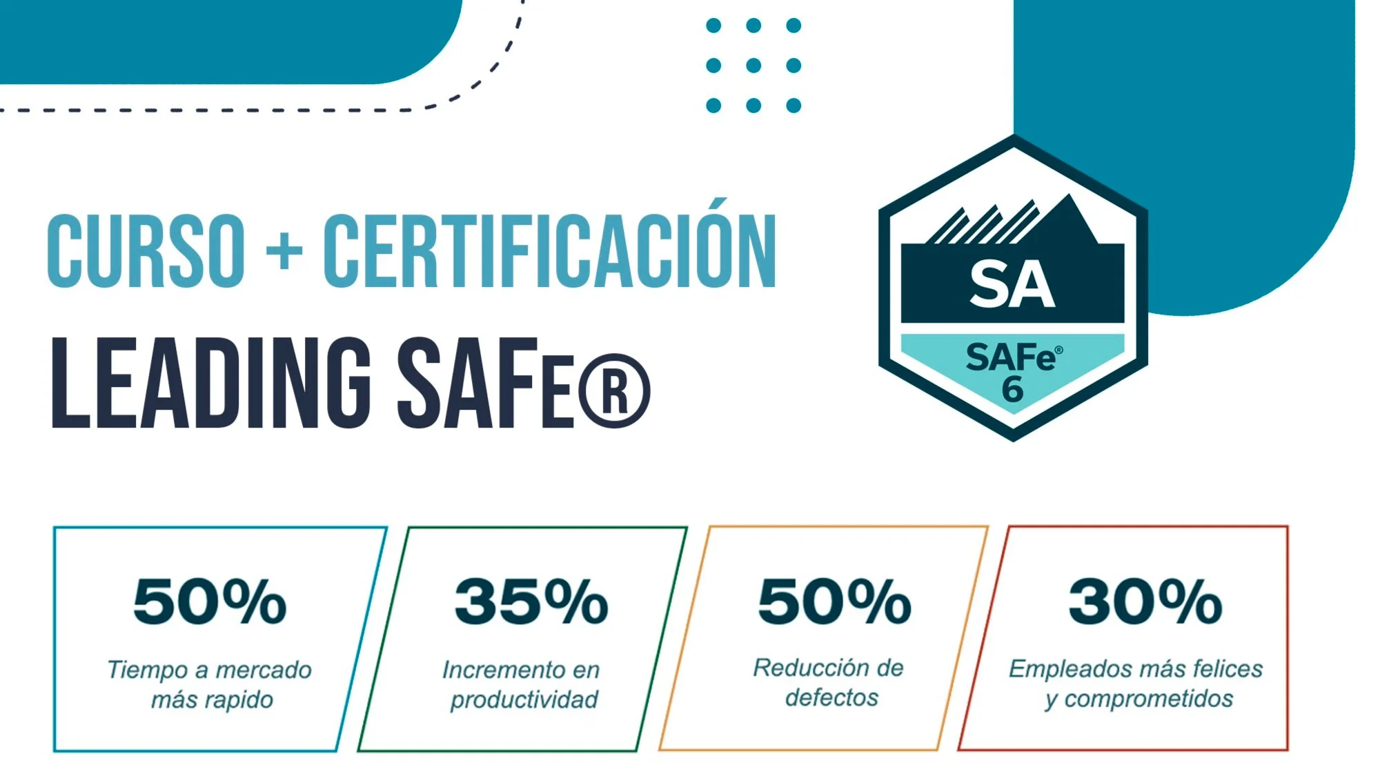 Portada de Certificación Leading SAFe® 6.0 / SAFe Agilist - Octubre 2024