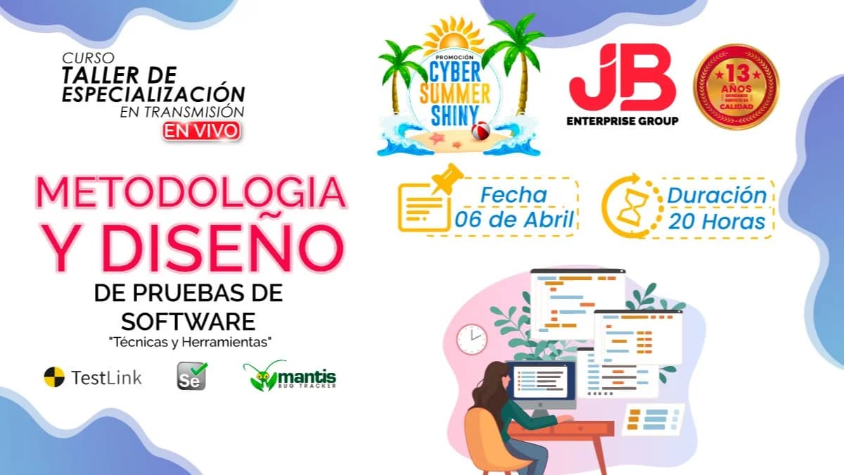 Portada de CYBER SUMMER SHINY: METODOLOGÍA Y DISEÑO DE PRUEBAS DE SOFTWARE