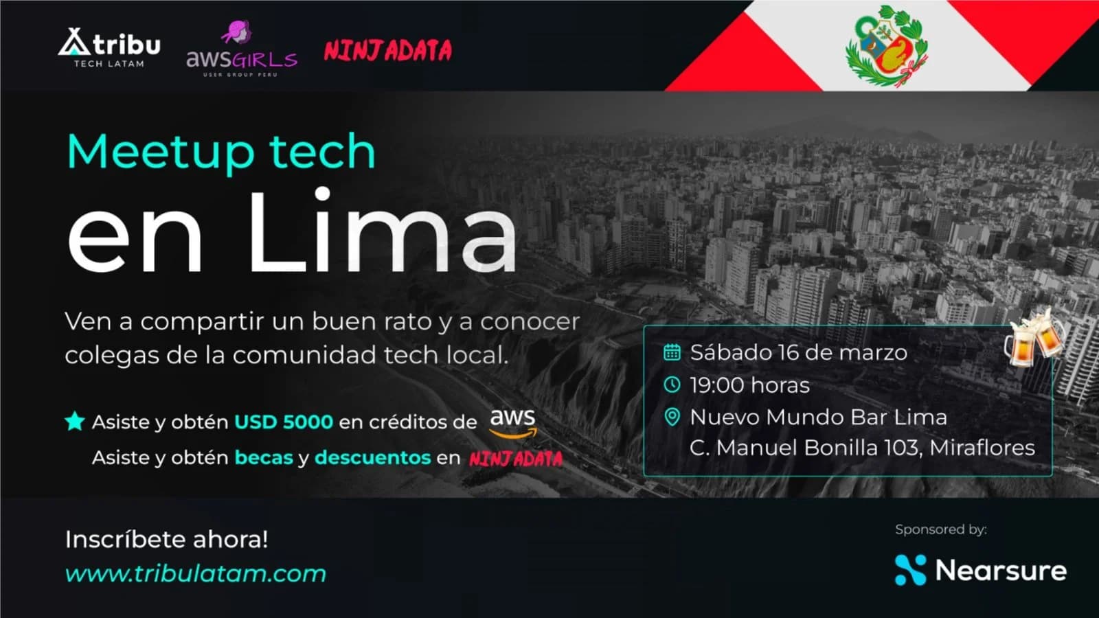 Portada de Meetup tech en Lima