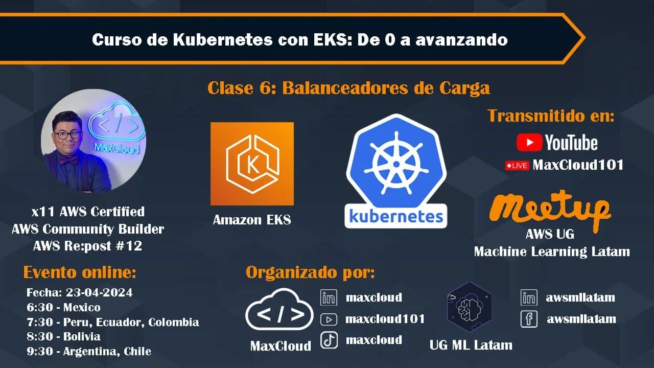 Portada de Curso de Kubernetes con EKS - 6 Balanceadores de carga