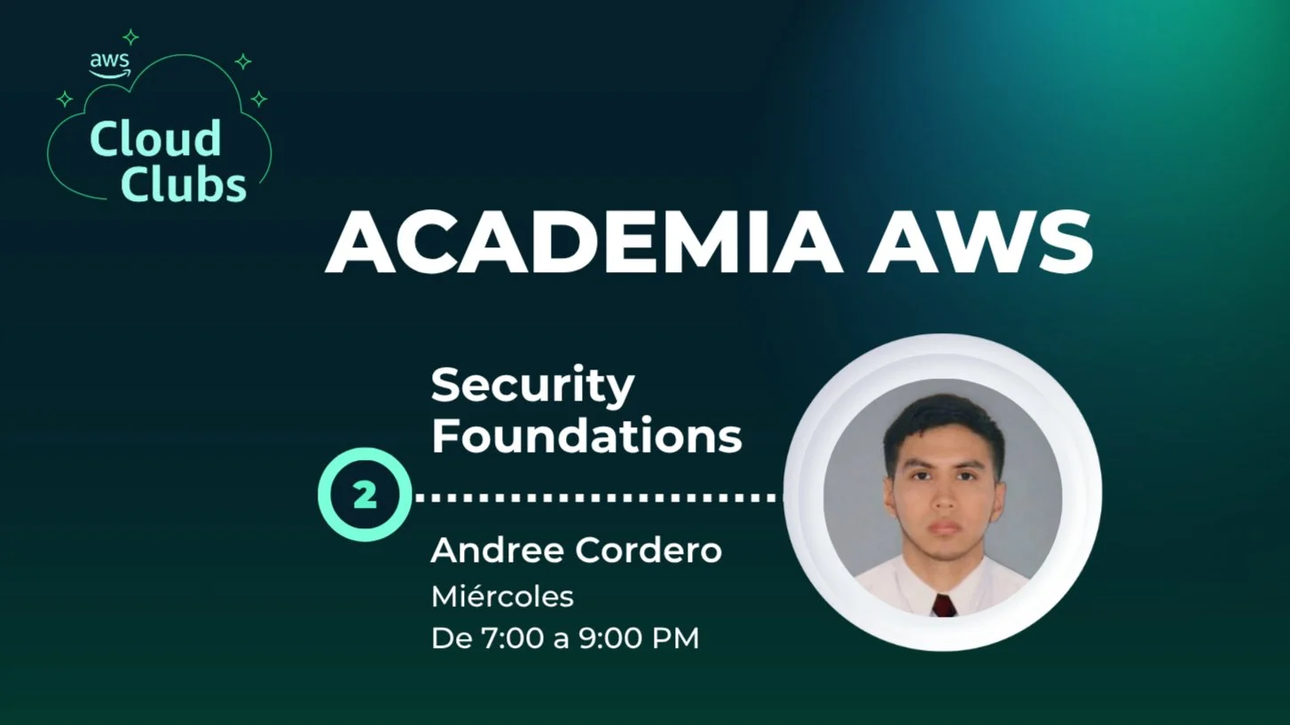 Portada de AWS Academy DSC UNI: Cloud Security Foundations Sesión 1