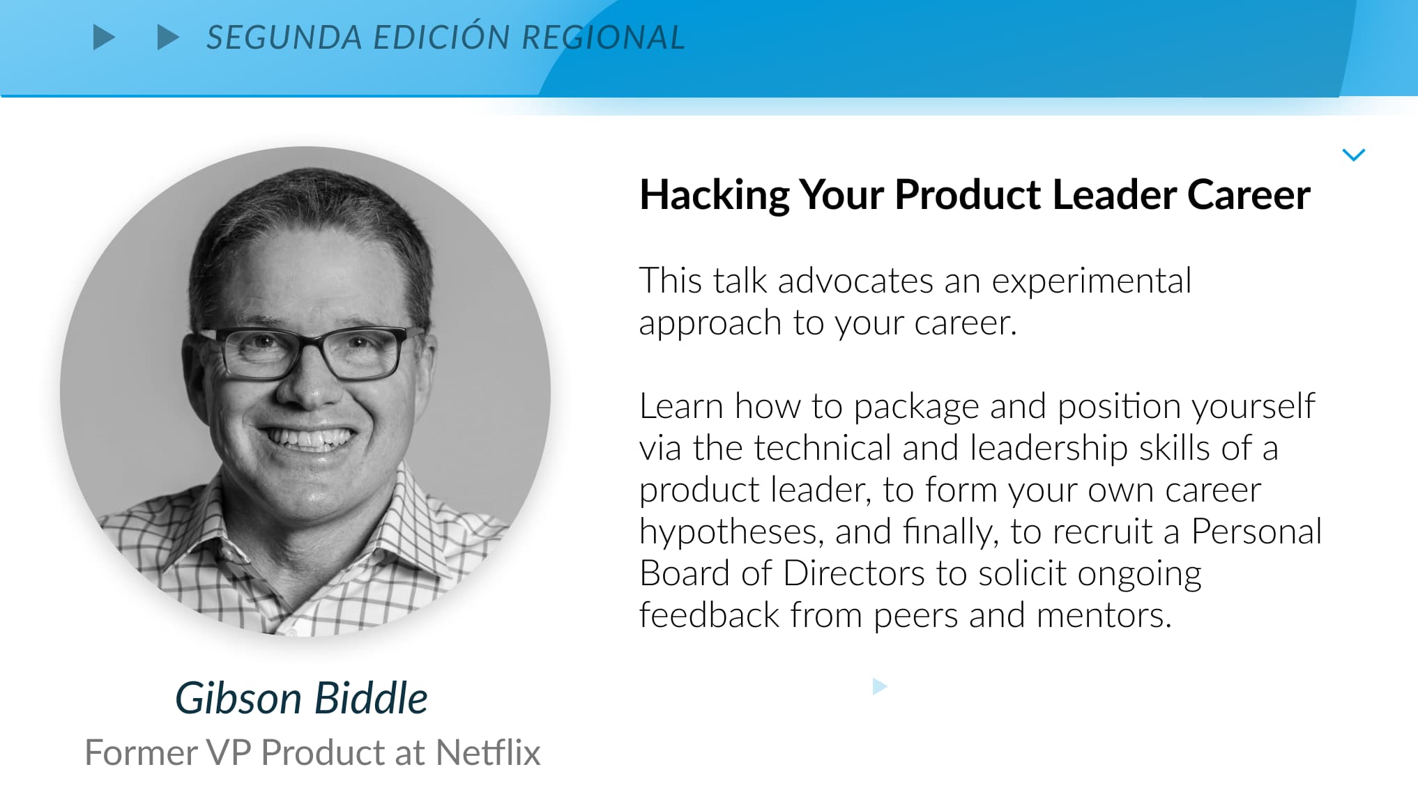 Portada de ProductTank Latam Segunda Edición Regional con Gibson Biddle ex VP en Netflix