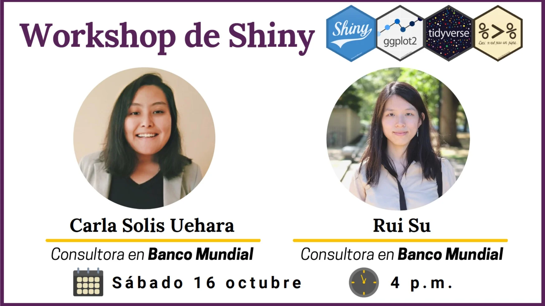 Portada de Workshop: ¡Aprendiendo a crear una Shiny app!