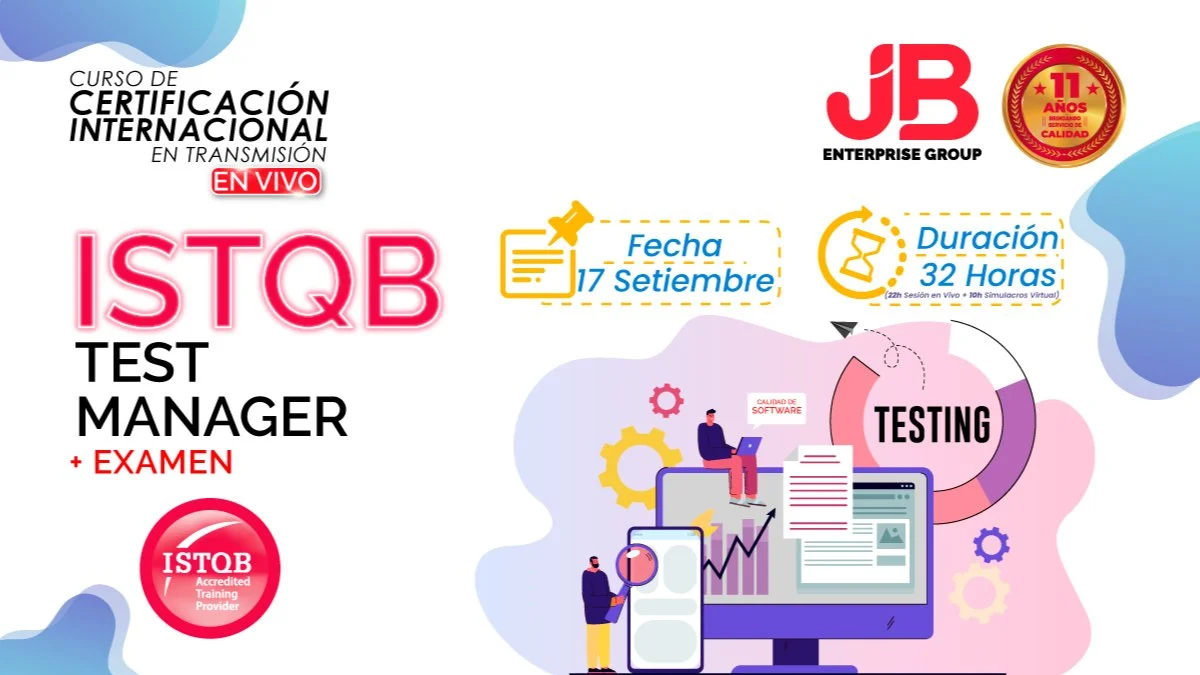 Portada de CURSO EN VIVO: ISTQB Test Manager "Preparación y Examen Internacional"