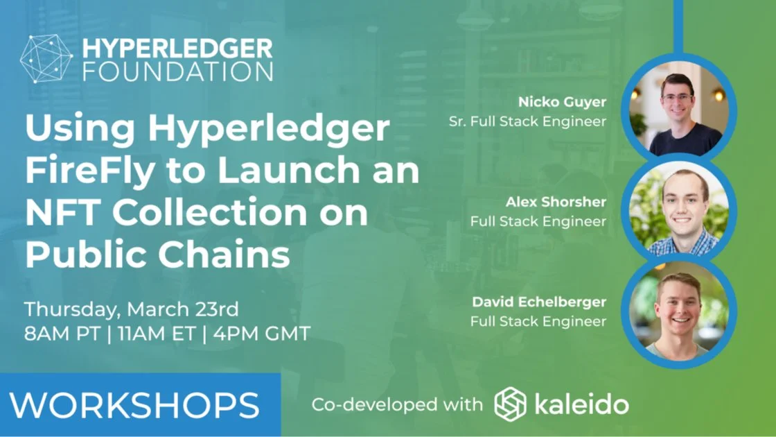 Portada de Workshop: Using Hyperledger FireFly to Launch an NFT Collection on Public Chains