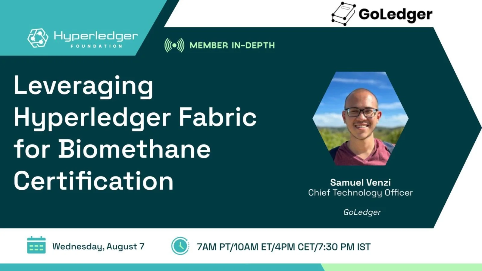 Portada de Webinar with GoLedger:Leveraging Hyperledger Fabric for Biomethane Certification