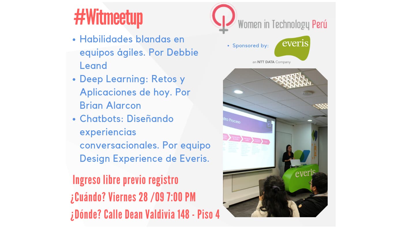 Portada de WiTMeetup de Setiembre / Registro en google form - LINK ABAJO ⬇⬇⬇⬇