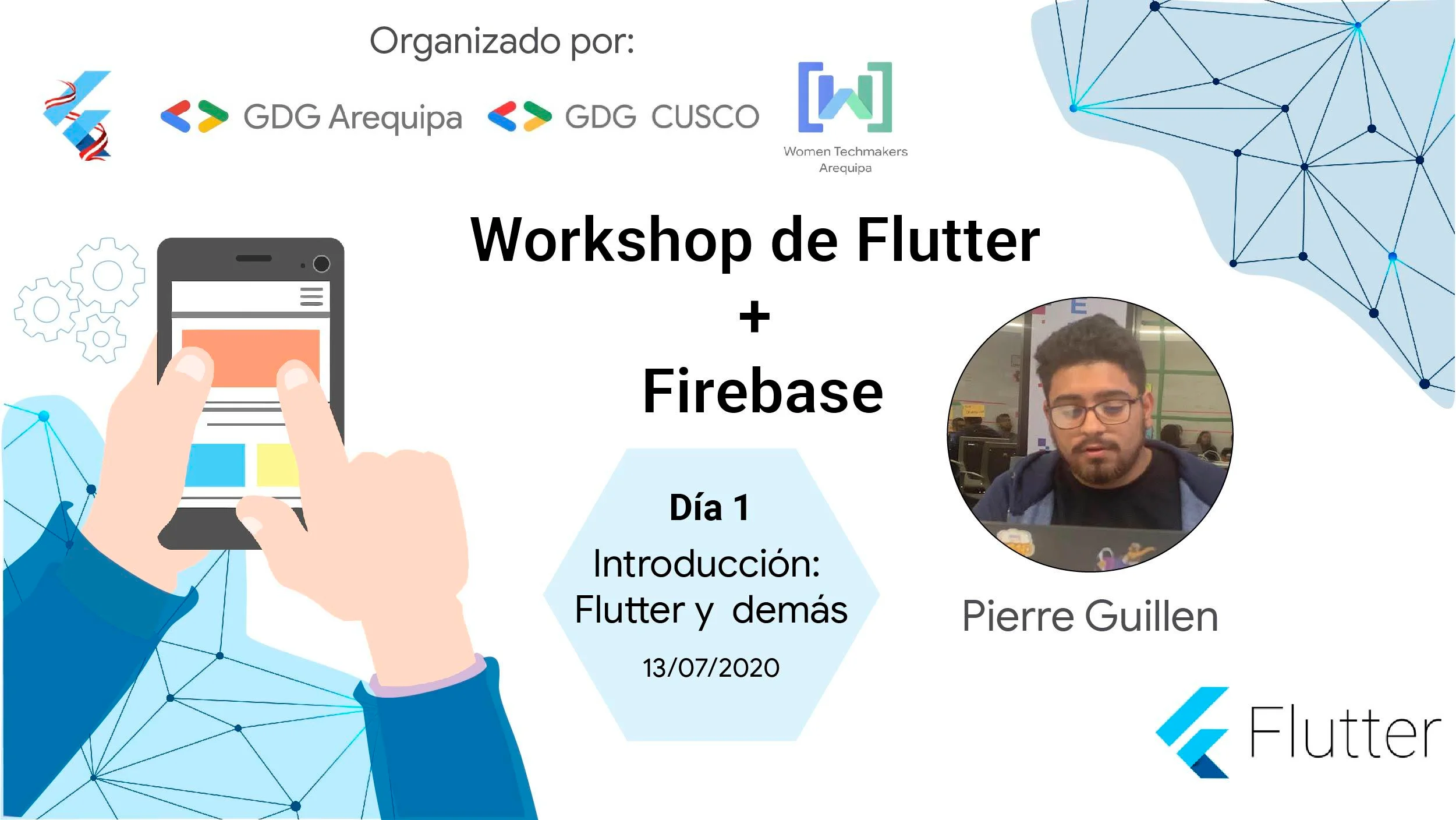 Portada de Workshop Flutter + Firebase #1