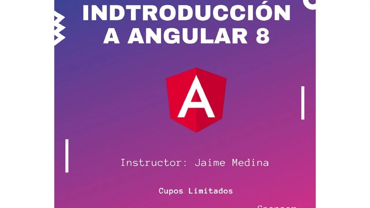 Portada de Taller - Introducción a Angular 8