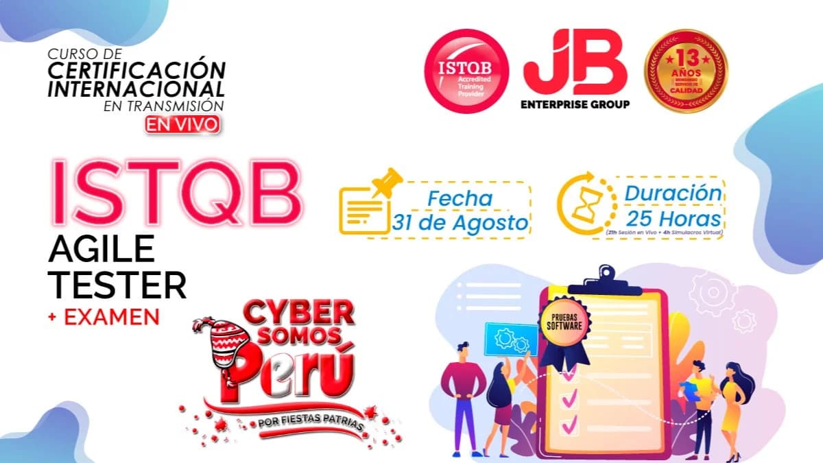 Portada de CYBER "SOMOS PERÚ" : ISTQB AGILE TESTER